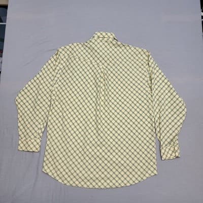 Resistol Rodeo Gear Men's L Long Sleeve Western Button Down Plaid Shirt Yellow - Thumbnail 2
