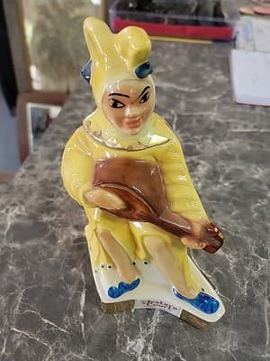 Vintage 1971 Jesters Court Ezra Brooks 24K Gold Accnt Whiskey Decanter Tucson AZ - Thumbnail 2