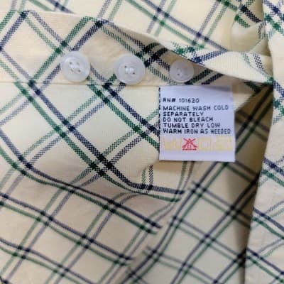 Resistol Rodeo Gear Men's L Long Sleeve Western Button Down Plaid Shirt Yellow - Thumbnail 5