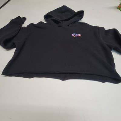 Sugar & Jade Hoodie Black Cropped Sweatshirt Large Be ur true self. - Thumbnail 2