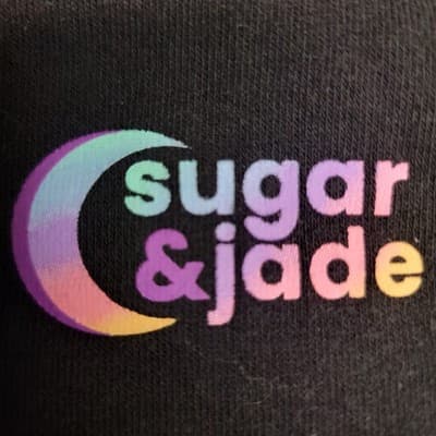 Sugar & Jade Hoodie Black Cropped Sweatshirt Large Be ur true self. - Thumbnail 10