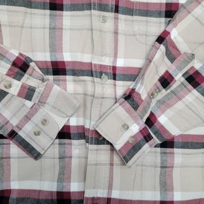 TwentyX Wrangler Men's L Plaid Long Sleeve Button Down Cowboy Western Shirt - Thumbnail 3