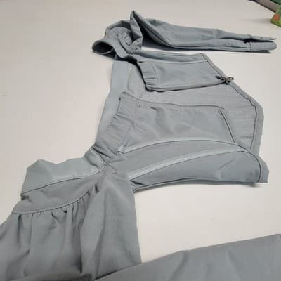Manière De Voir Women Grey Long Sleeve Off The Shoulder Corset Crop Top Sz 6 - Thumbnail 11