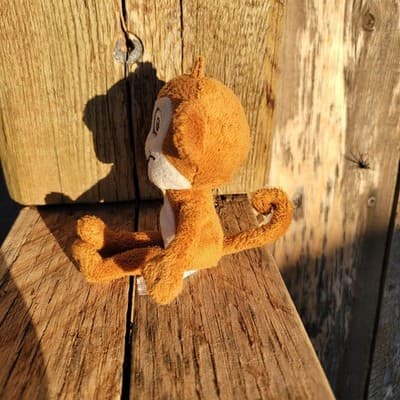 Eco Nugenics Brown Plush Monkey small 7" Curly Tail VINTAGE Collector - Thumbnail 9