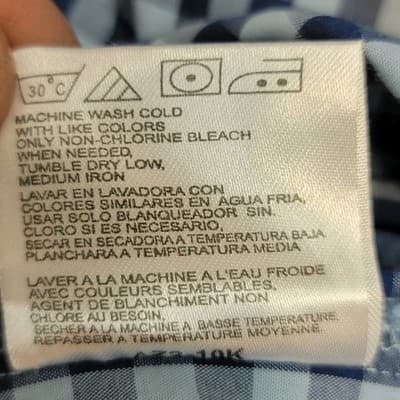 Wrangler TwentyX Men's XL Blue Checked Cowboy Button-Down Long Sleeve Shirt - Thumbnail 6