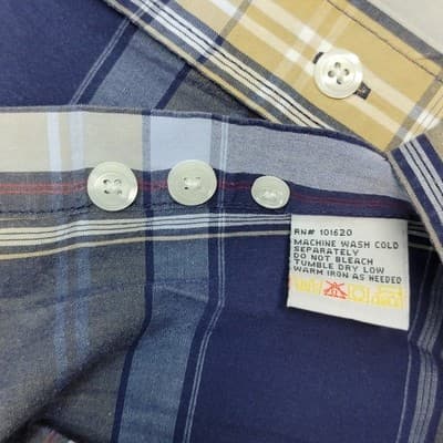 Resistol Rodeo Gear Men's Large Blue Plaid Long Sleeve Button Down Cowboy Shirt - Thumbnail 5
