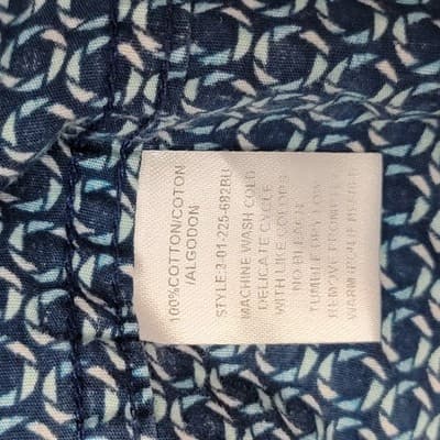 Roper Men's XL Long Sleeve Pearl Snap Teal Blue Circles Western Cowboy Shirt - Thumbnail 7