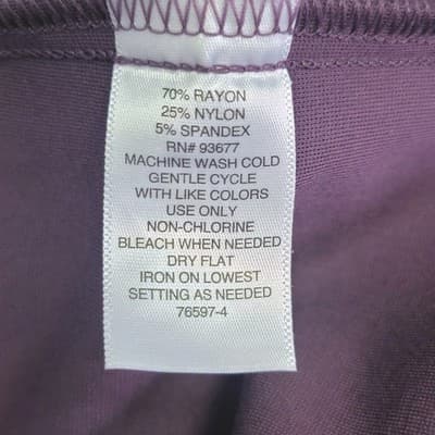 Liz Claiborne Womens Wide Leg 4 Way Stretch Wine Plum Dress Pants Size 18 NWT - Thumbnail 6