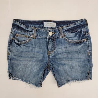 Aeropostale Distressed Denim Shorts Great Condition Low Rise Side Split