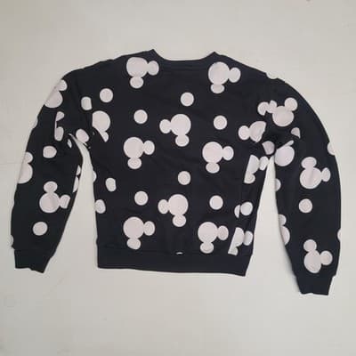 Disney Mickey Mouse Sweatshirt Juniors Size Small Red Sequin Logo - Thumbnail 5