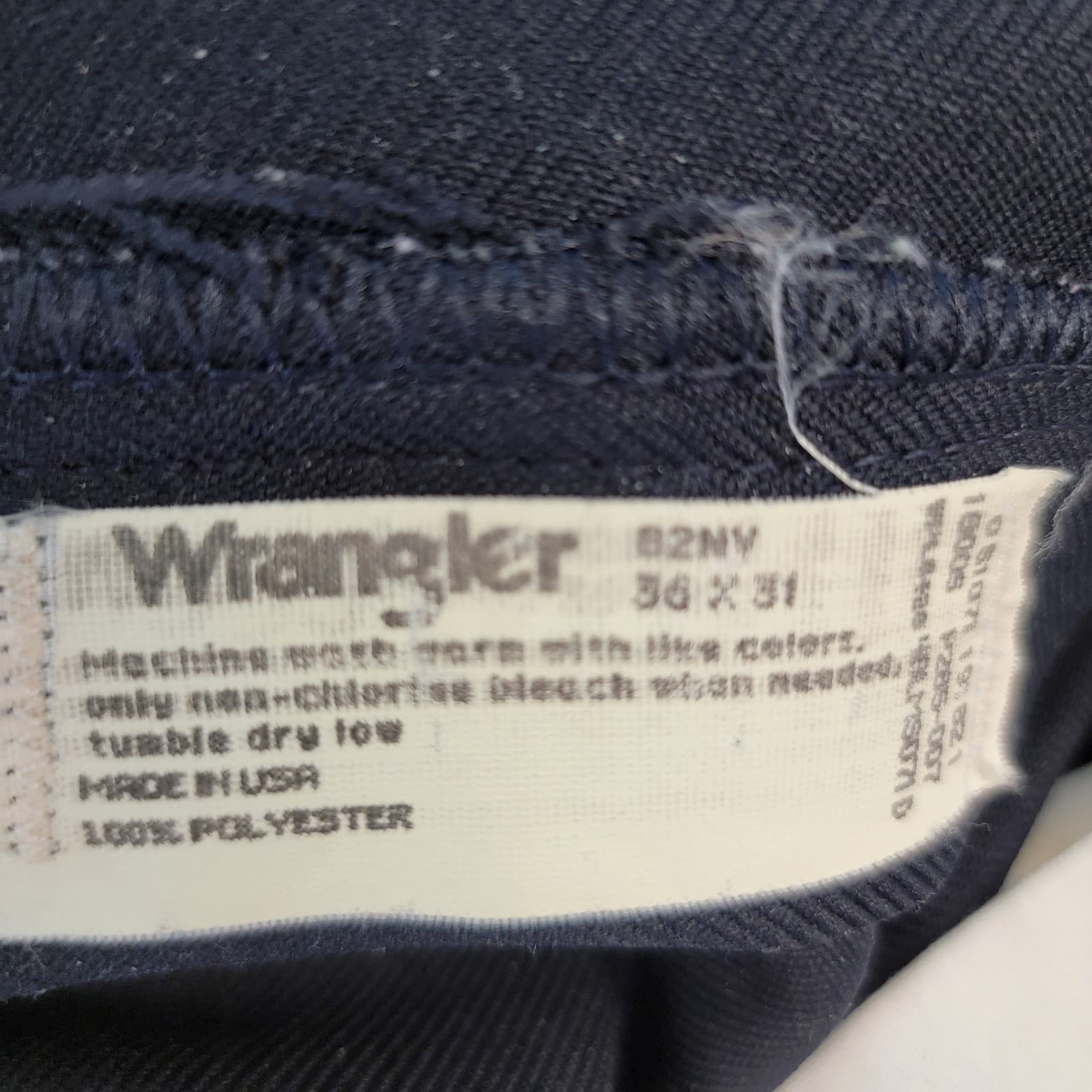 Men's Wrangler® Wrancher Navy 82NV Dress Pants Boot Cut 34x31 Pre-Owned. - Thumbnail 3