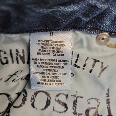 Aeropostale Distressed Denim Shorts Great Condition Low Rise Side Split - Thumbnail 9