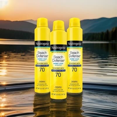 Neutrogena SPF 70 Beach Defense Sunscreen Spray Lotion (5 Oz.) Vacation Bundle - Thumbnail 3