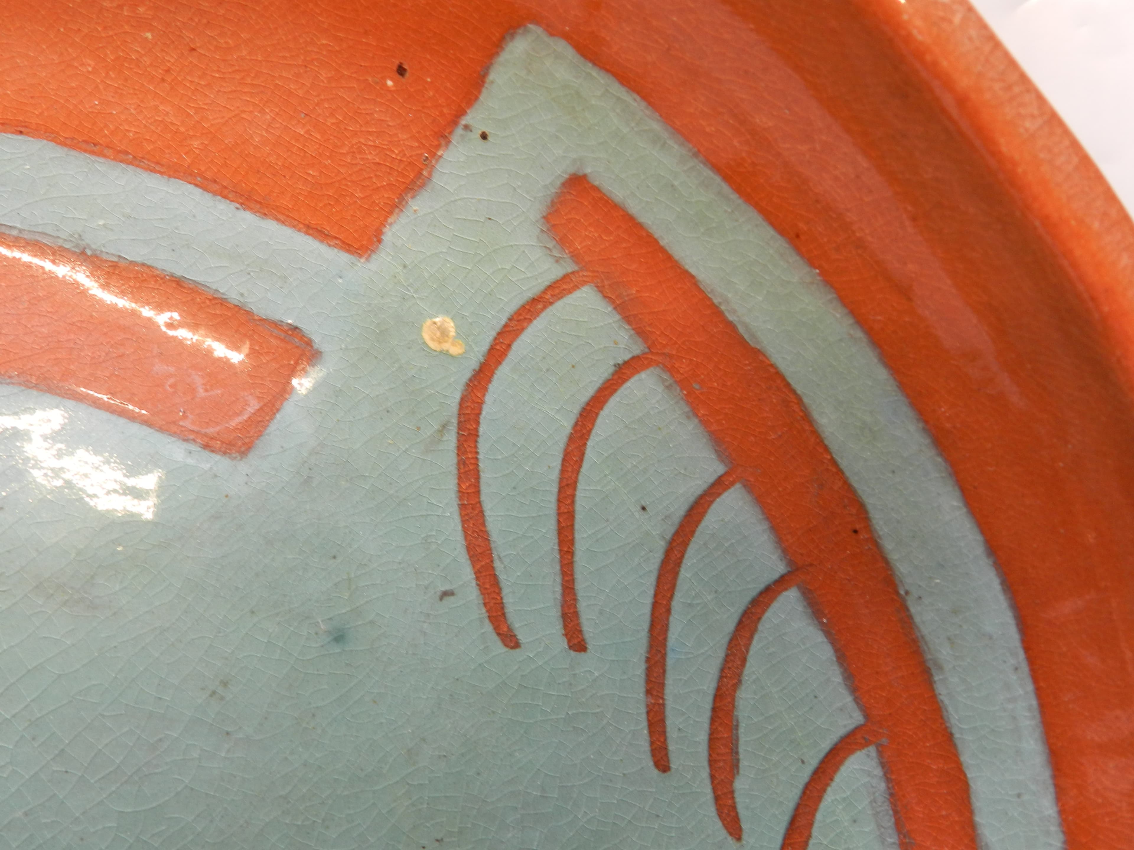 Hopi-styled Polychrome Bowl/Plate Turquoise Thunderbird Design Hamm 1954 (O23S) - Thumbnail 7