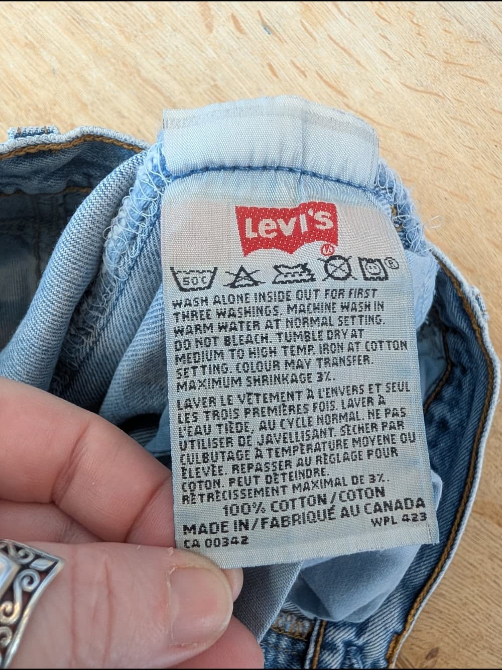 Vintage 2000 Y2K Levi's 501 Button Fly Light Blue Faded Wash Straight Leg Jeans - Thumbnail 10