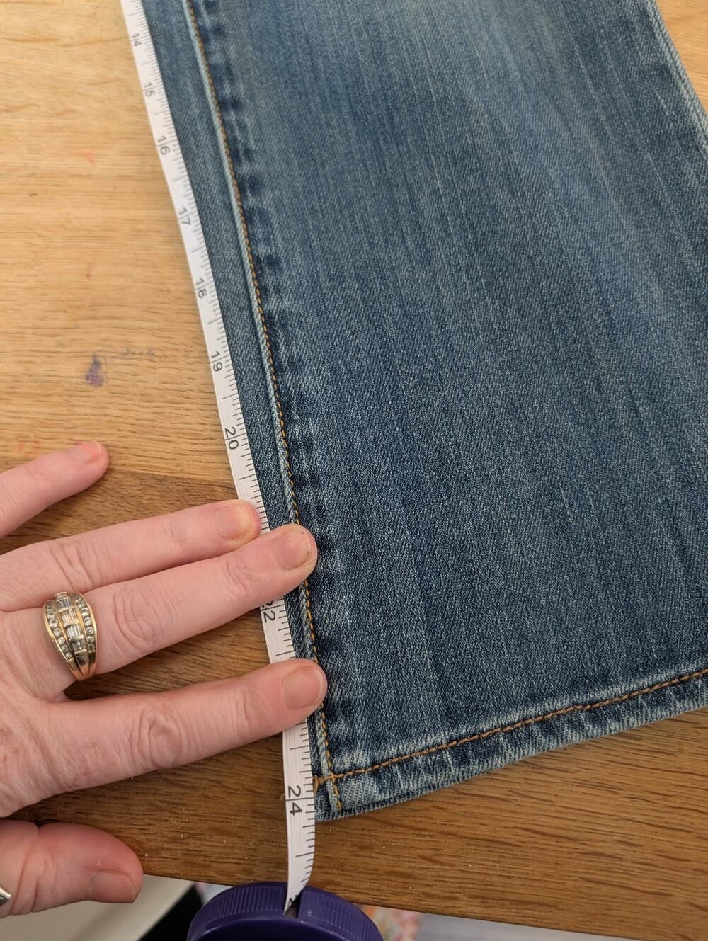 American Eagle Outfitters Artist Light Blue Distressed Crapped Straight Jeans - Thumbnail 12