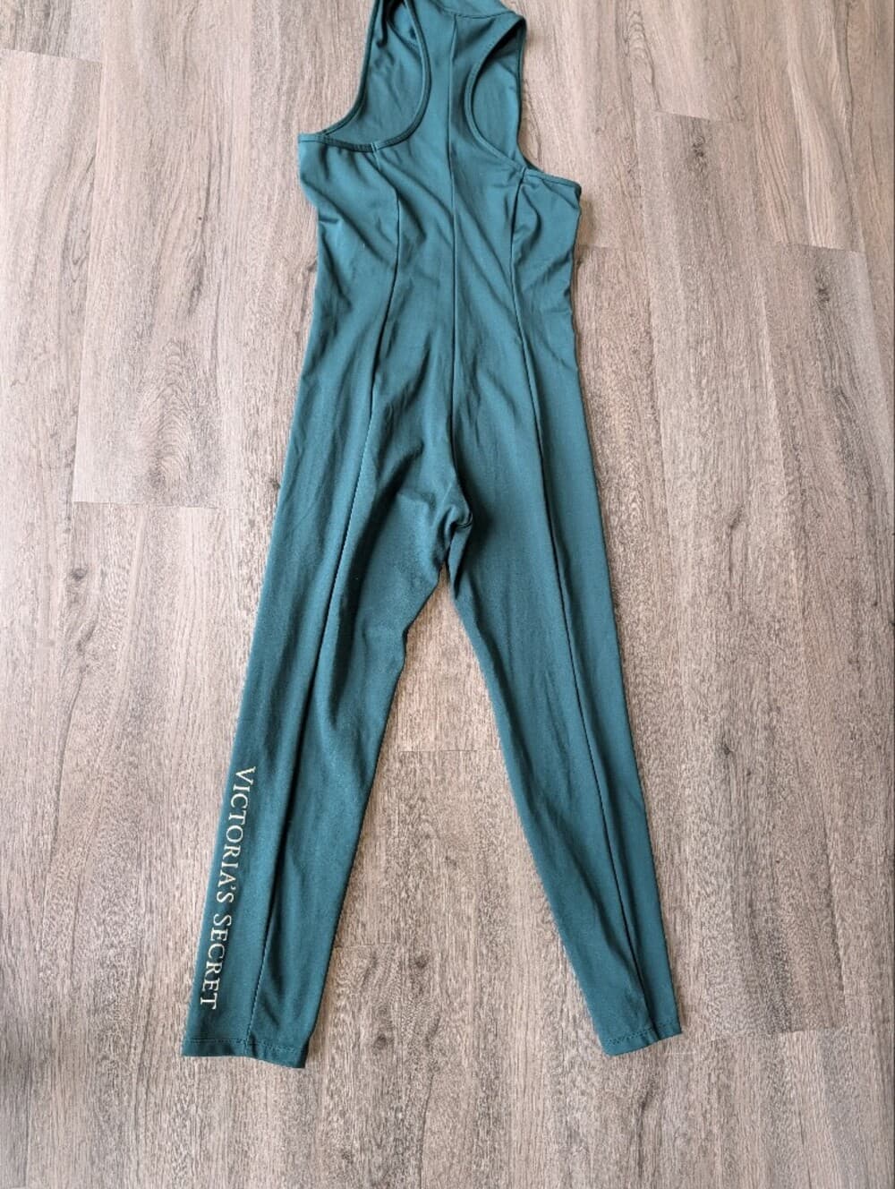 Victoria's Secret Flow Point Dark Teal Sleeveless FitnessJumpsuit with Front Zip - Thumbnail 7