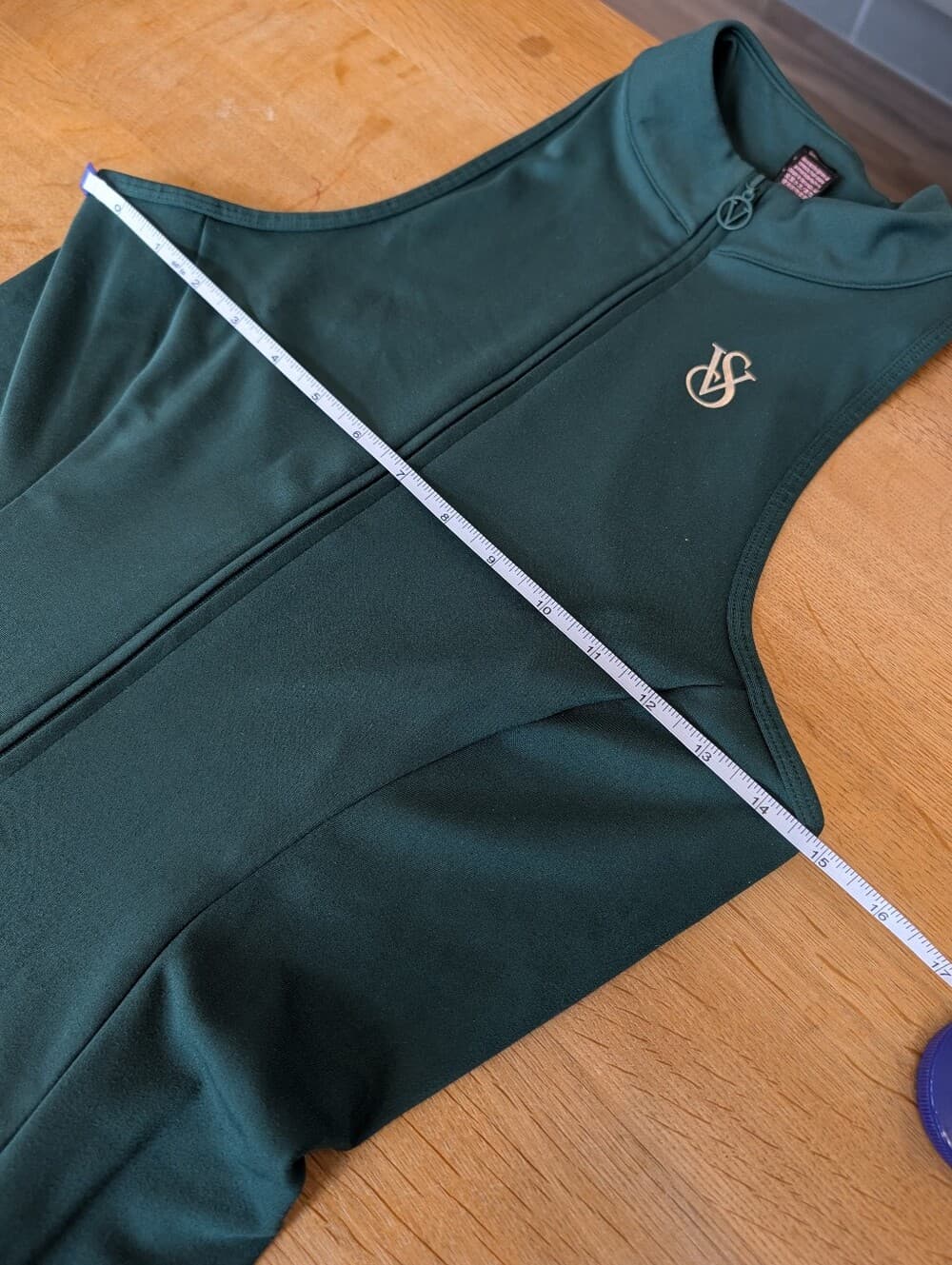 Victoria's Secret Flow Point Dark Teal Sleeveless FitnessJumpsuit with Front Zip - Thumbnail 13