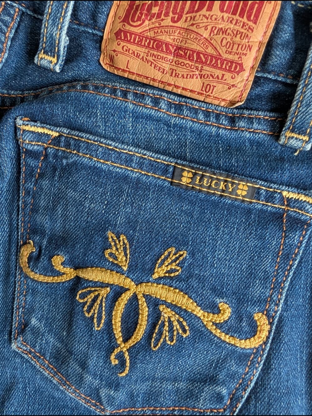 Lucky Brand Lil Maggie Boot Cut Flare Blue Jeans Embroidered Pocket Low Rise - Thumbnail 10