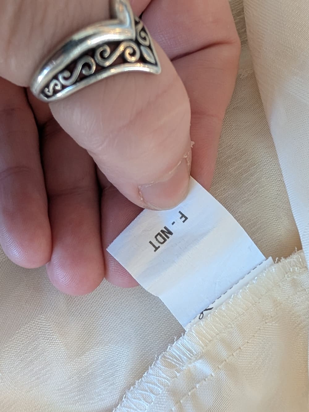 Zara Semi Sheer Off White Floral Appliqué Blouse Button Up - Thumbnail 9