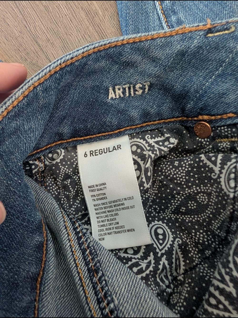 American Eagle Outfitters Artist Light Blue Distressed Crapped Straight Jeans - Thumbnail 5