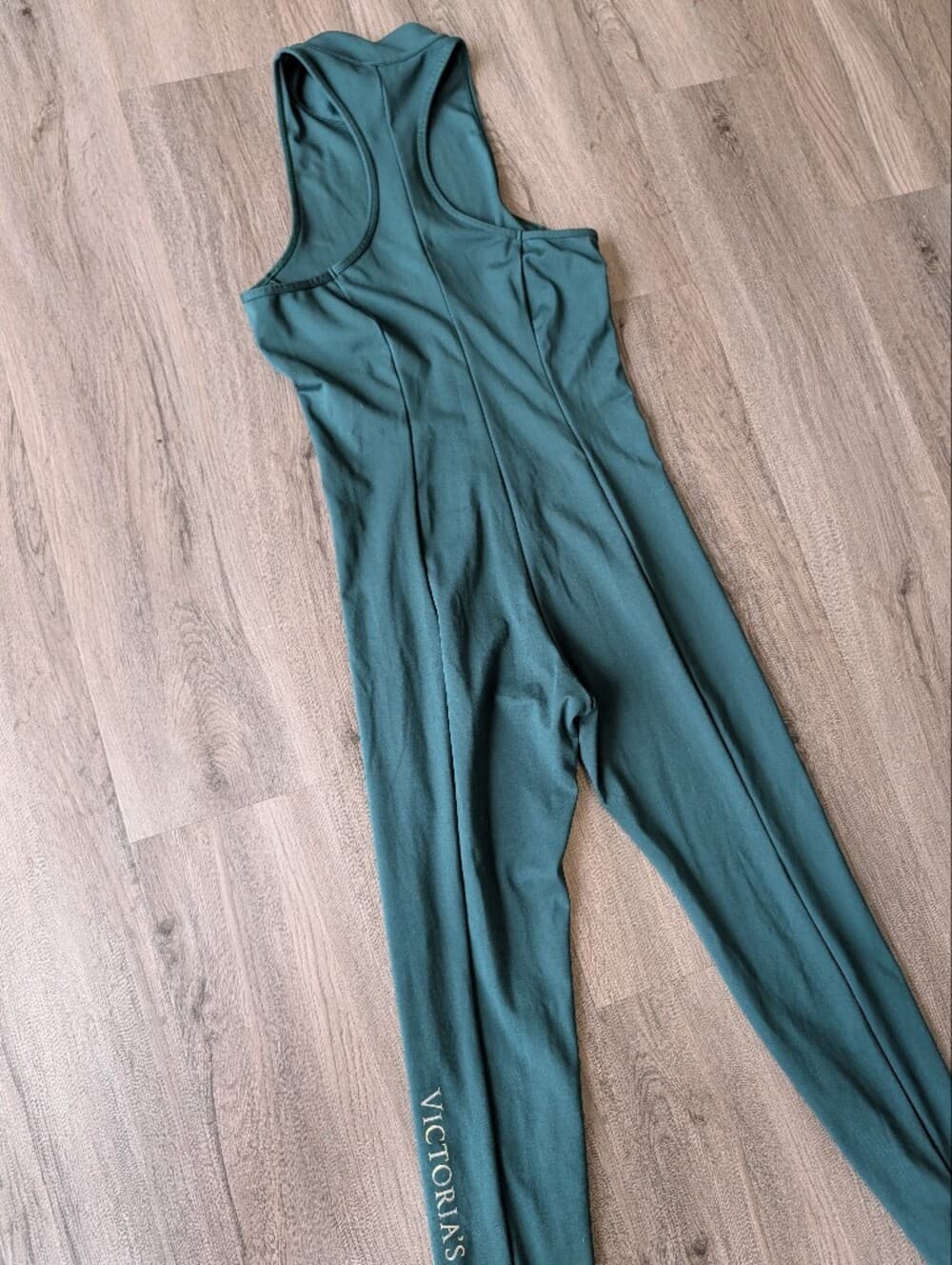 Victoria's Secret Flow Point Dark Teal Sleeveless FitnessJumpsuit with Front Zip - Thumbnail 5