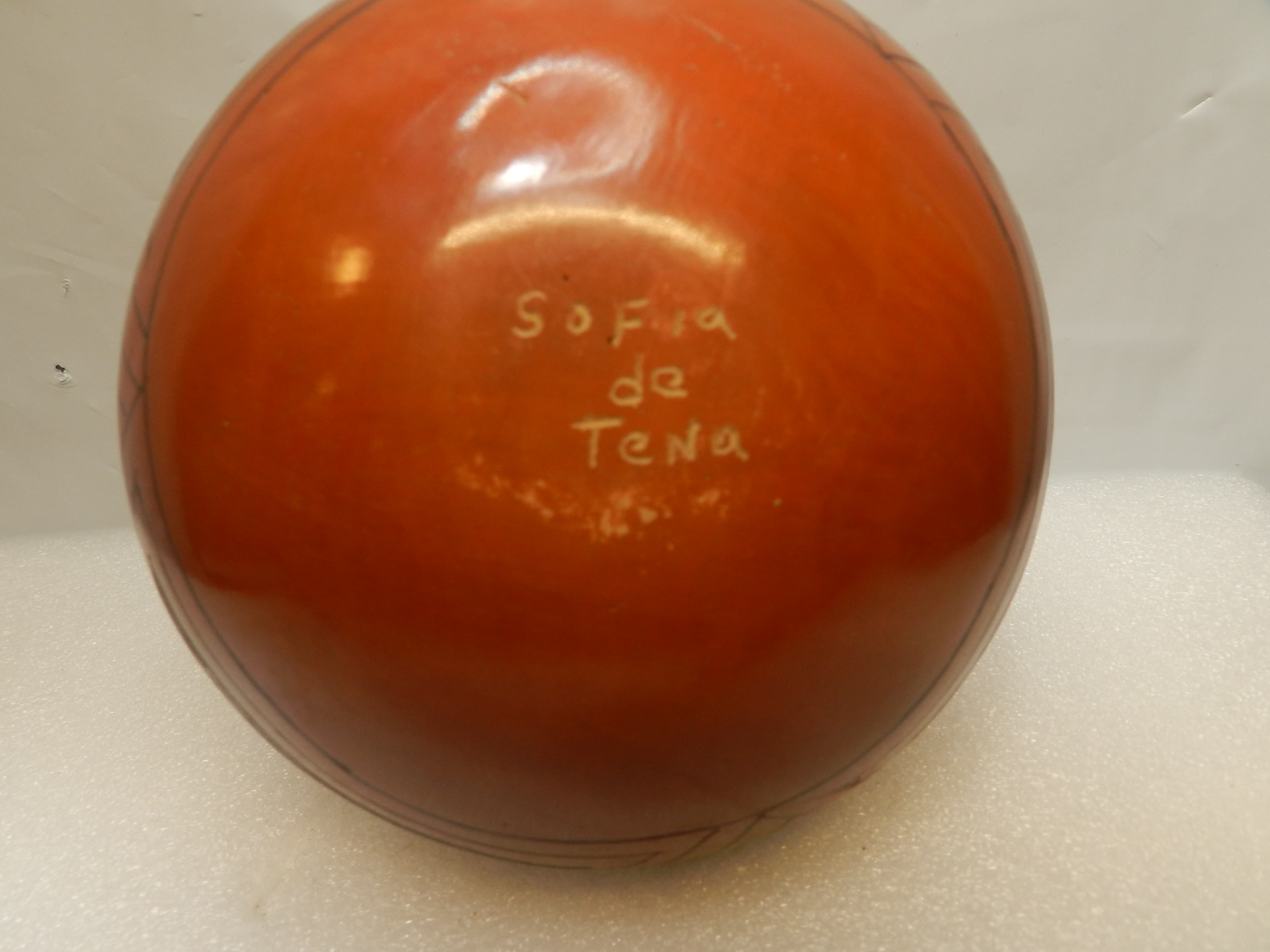 Vintage Mata Ortiz Polychrome pottery vase by Sofia de Tena Signed (O27S) - Thumbnail 3