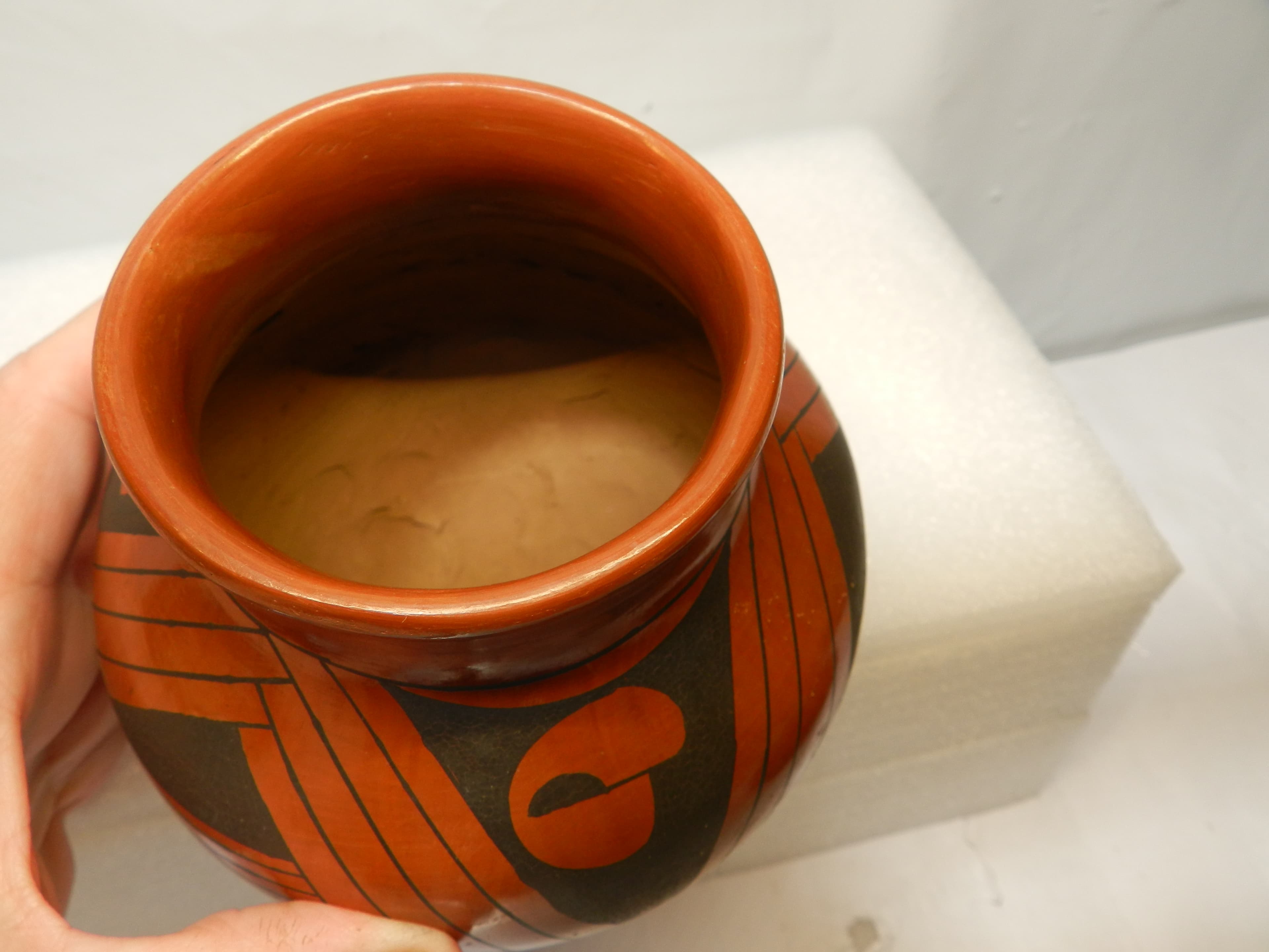 Vintage Mata Ortiz Polychrome pottery vase by Sofia de Tena Signed (O27S) - Thumbnail 6