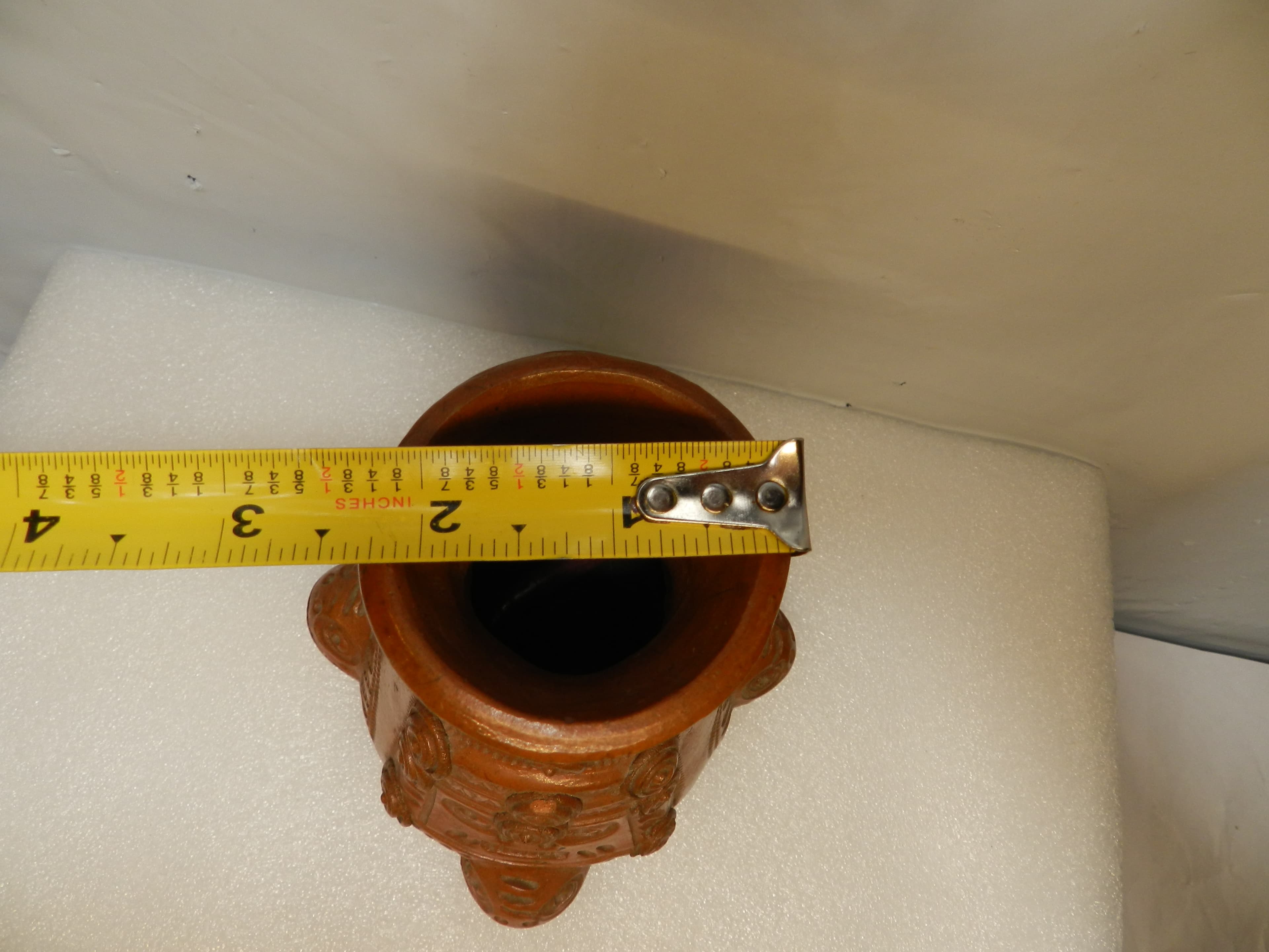 5" Effigy Vessel Chorrera Culture Hecho En Ecuador Ceramic Handmade Pottery O29S - Thumbnail 2