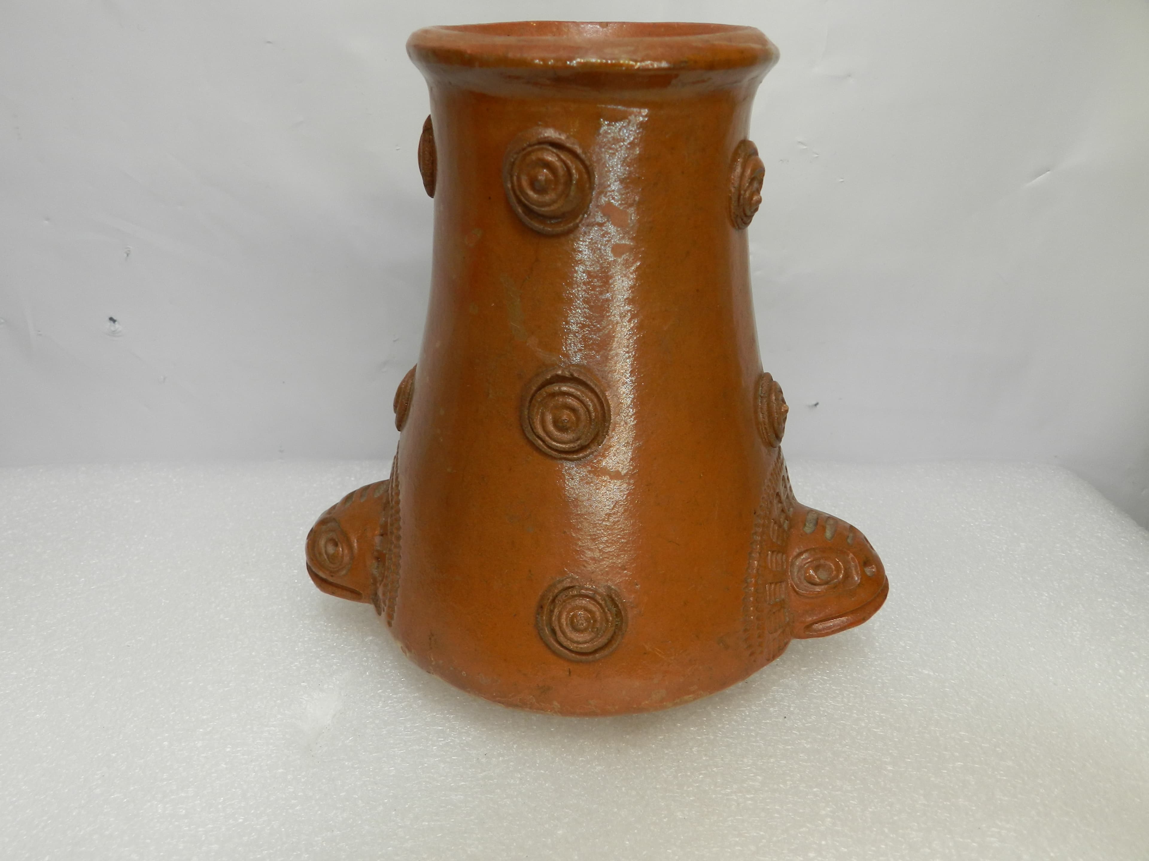 5" Effigy Vessel Chorrera Culture Hecho En Ecuador Ceramic Handmade Pottery O29S - Thumbnail 5