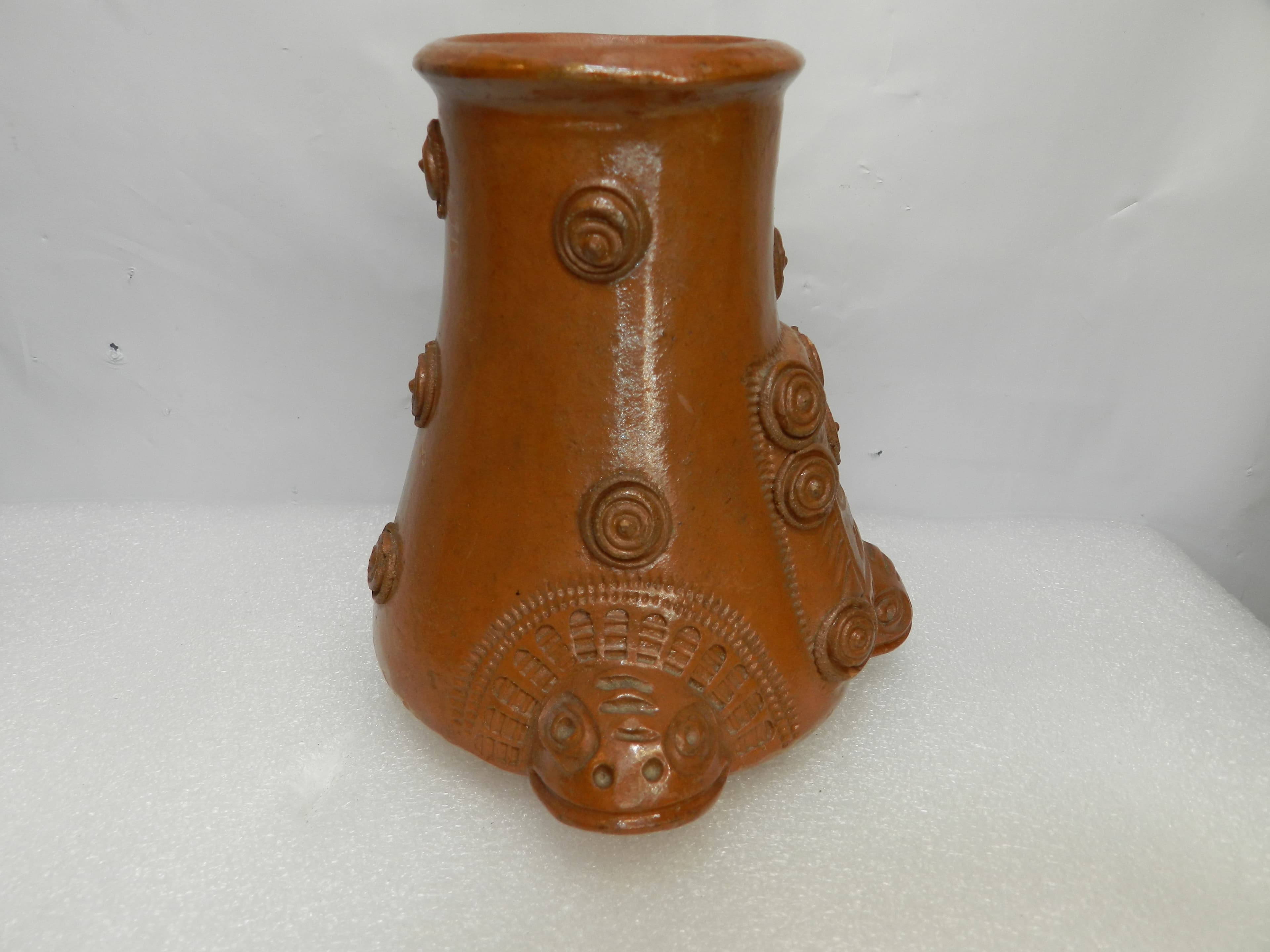5" Effigy Vessel Chorrera Culture Hecho En Ecuador Ceramic Handmade Pottery O29S - Thumbnail 9