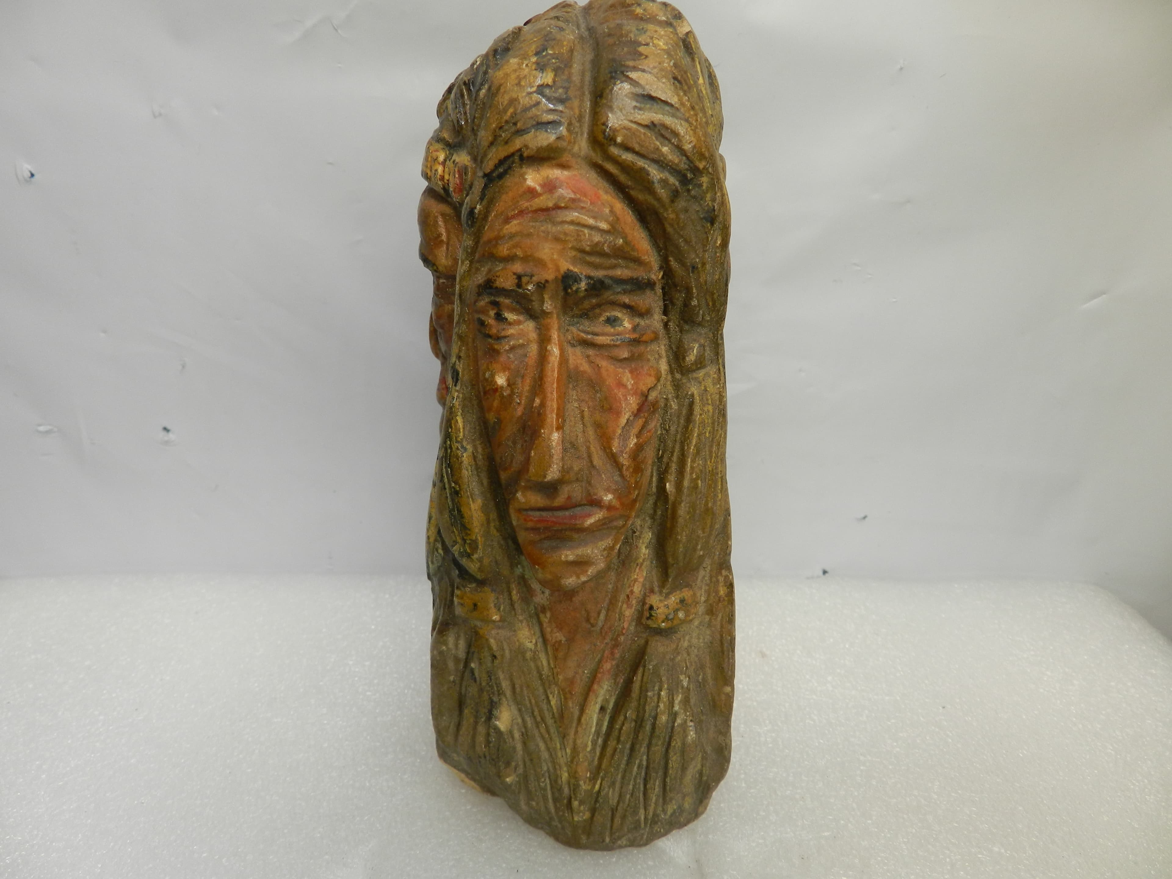 Rare Native American Hand Carved Stone Multi-Faced Totem /Spirit Carving  O30S - Thumbnail 4
