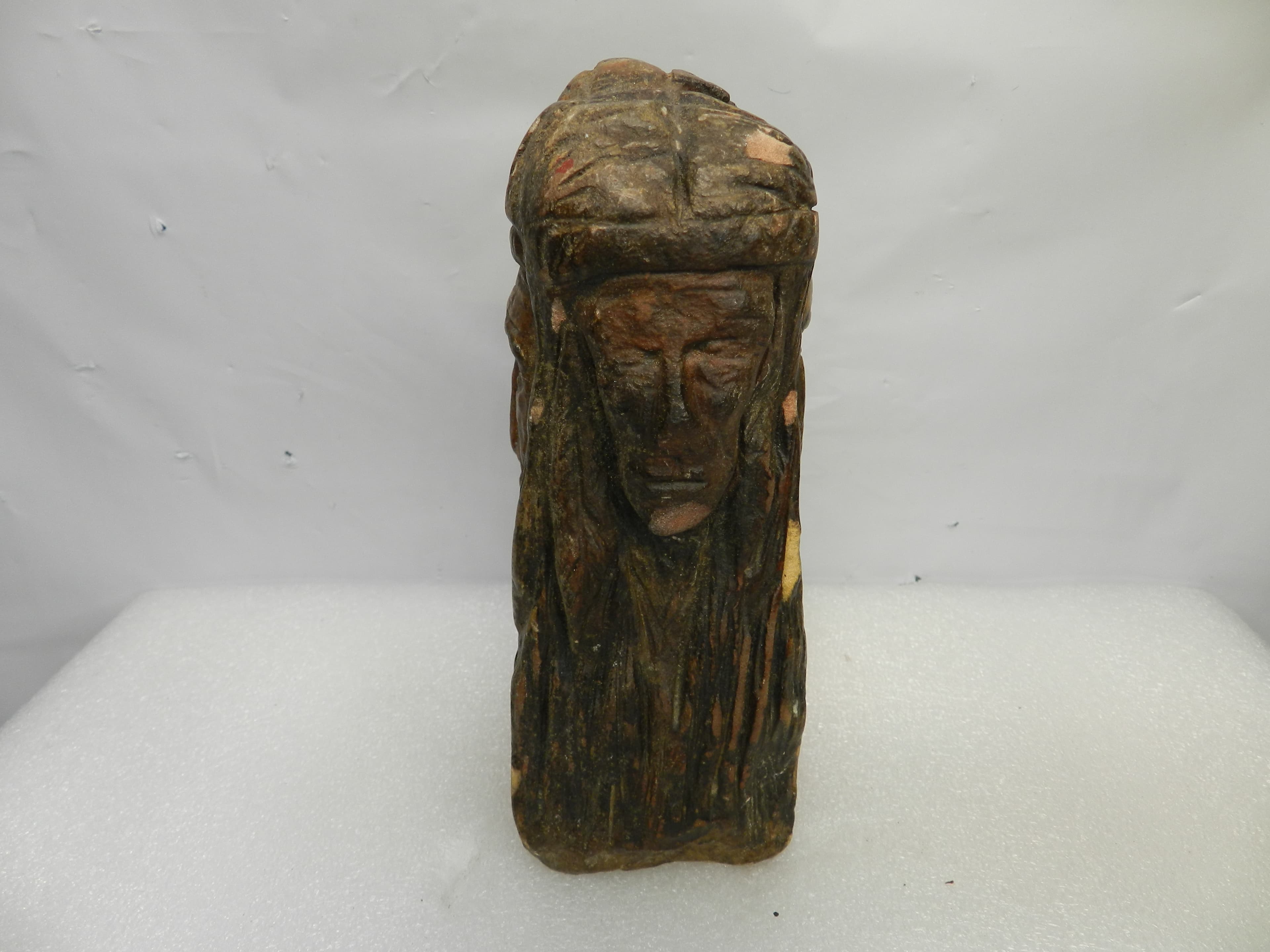 Rare Native American Hand Carved Stone Multi-Faced Totem /Spirit Carving  O30S - Thumbnail 3