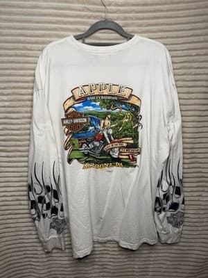 harley davidson long sleeve flame