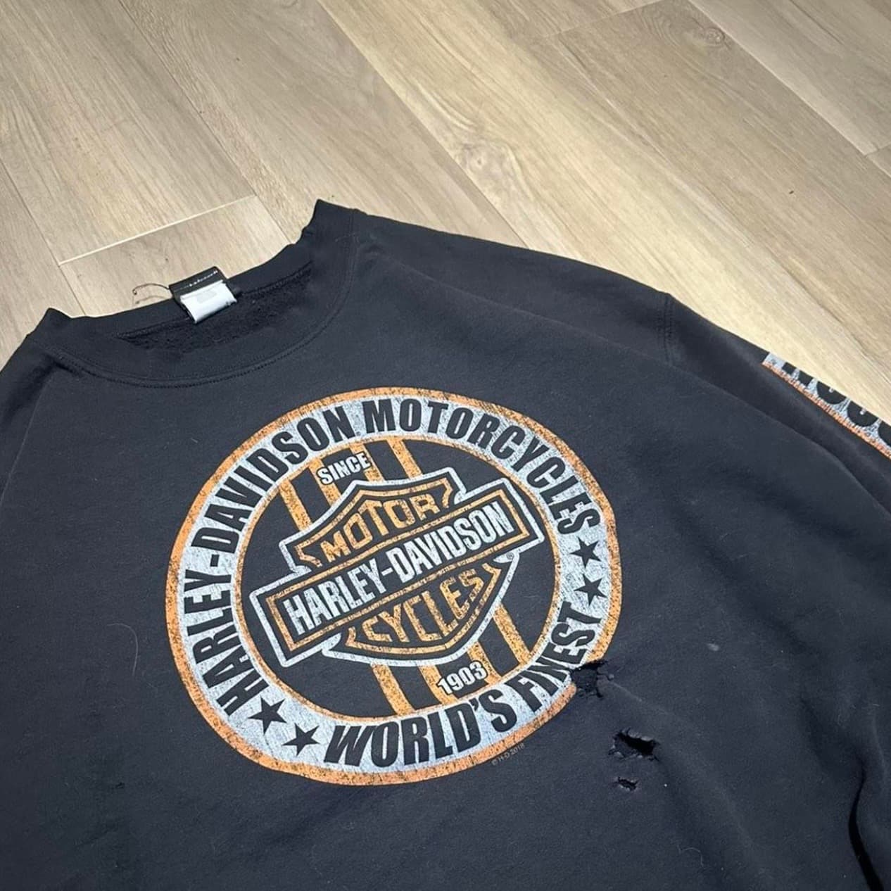 Harley-Davidson Black Graphic Sweatshirt - Thumbnail 4