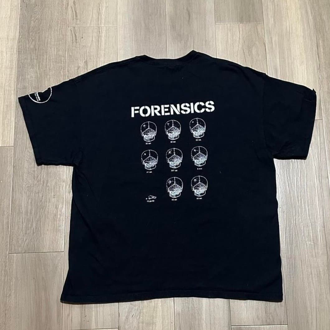 Forensics Graphic T-Shirt Black Skull Design
