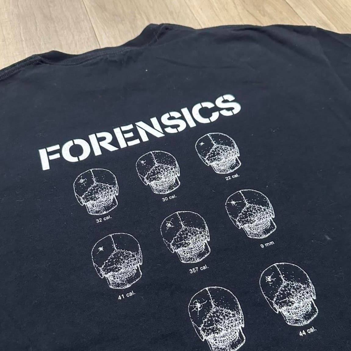 Forensics Graphic T-Shirt Black Skull Design - Thumbnail 2