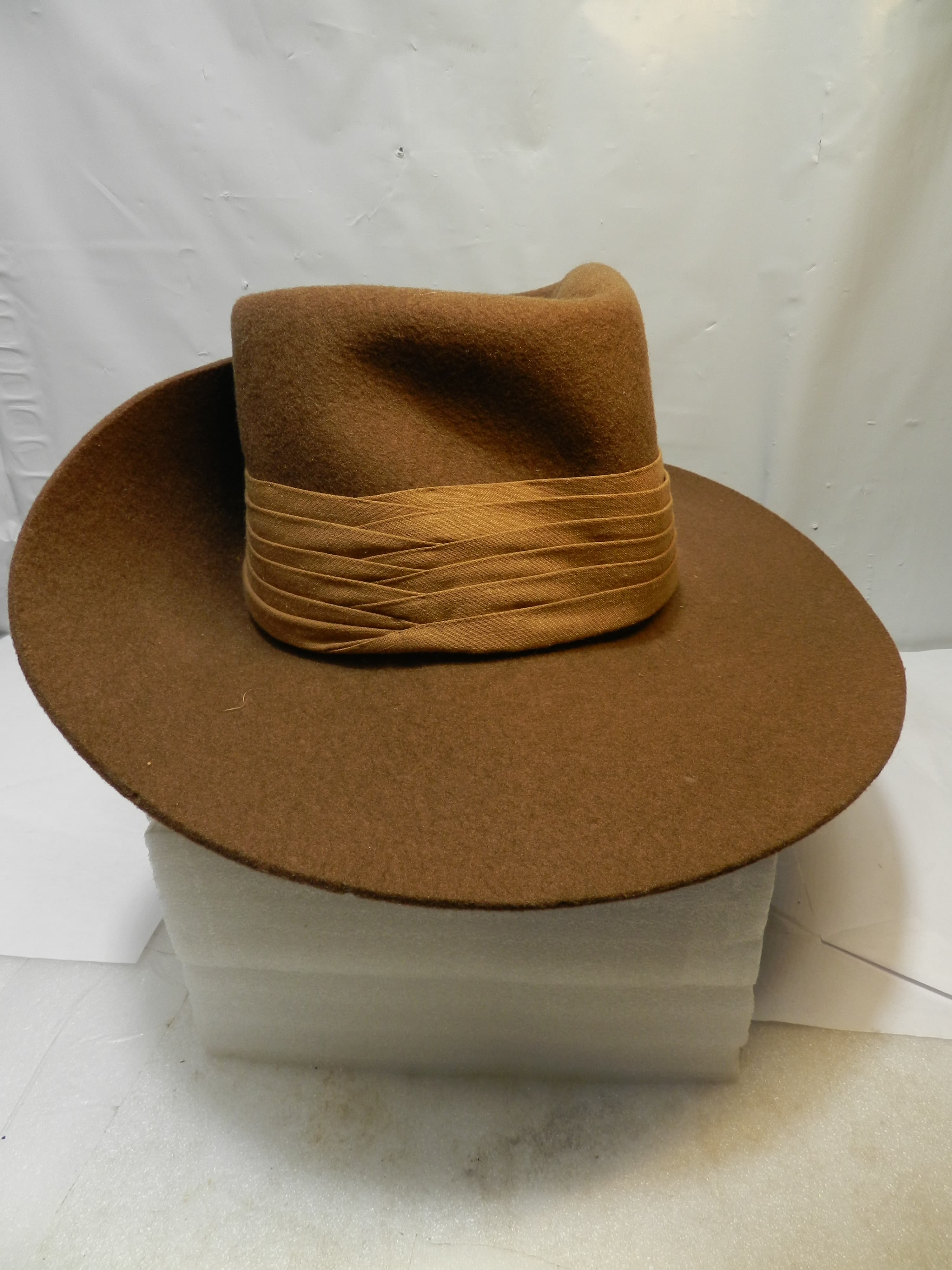 VTG L.L.Bean 100% Wool Australian Military Forces Slouch Hat Size 7 1/8  O35S - Thumbnail 4