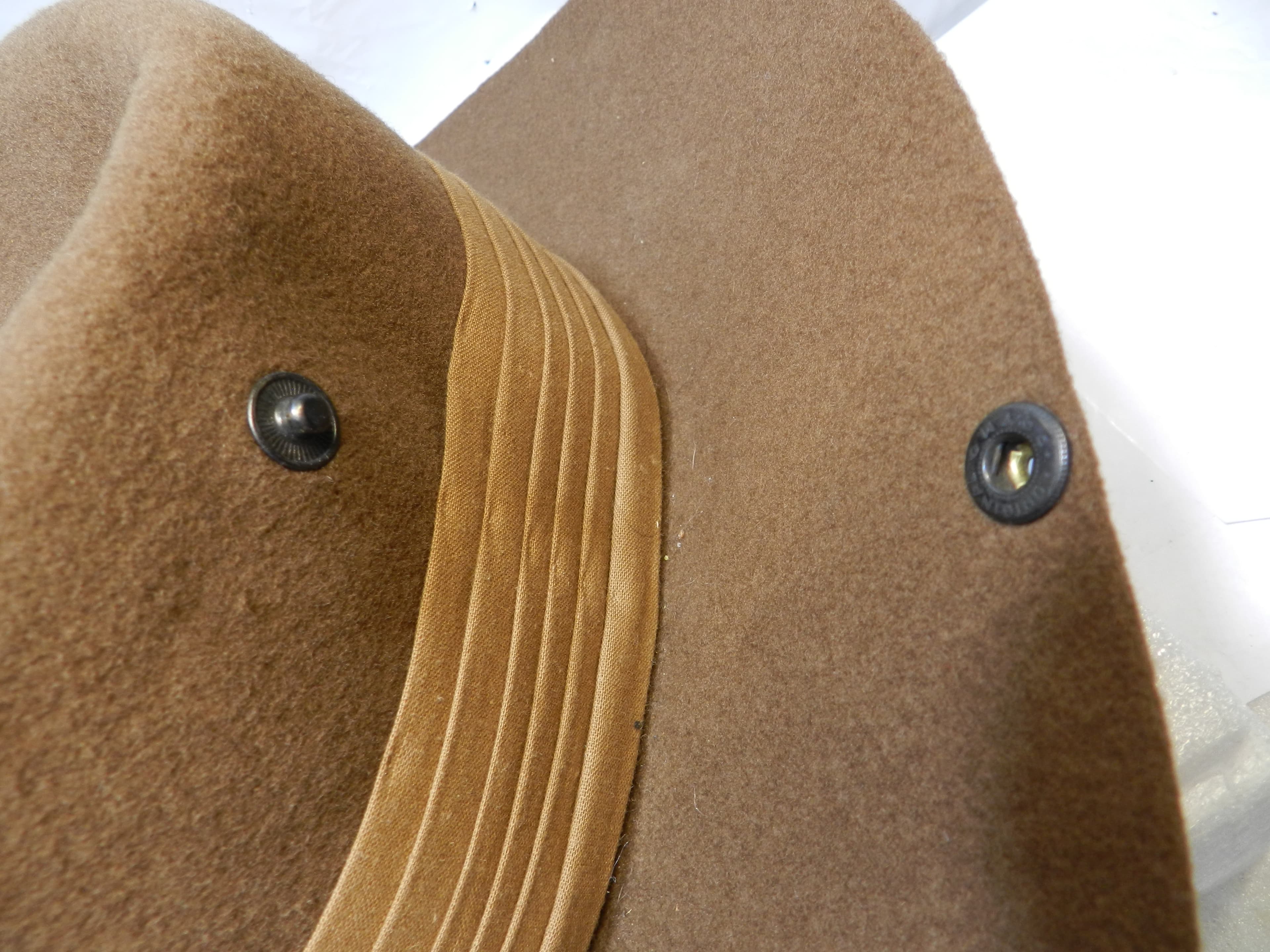 VTG L.L.Bean 100% Wool Australian Military Forces Slouch Hat Size 7 1/8  O35S - Thumbnail 6