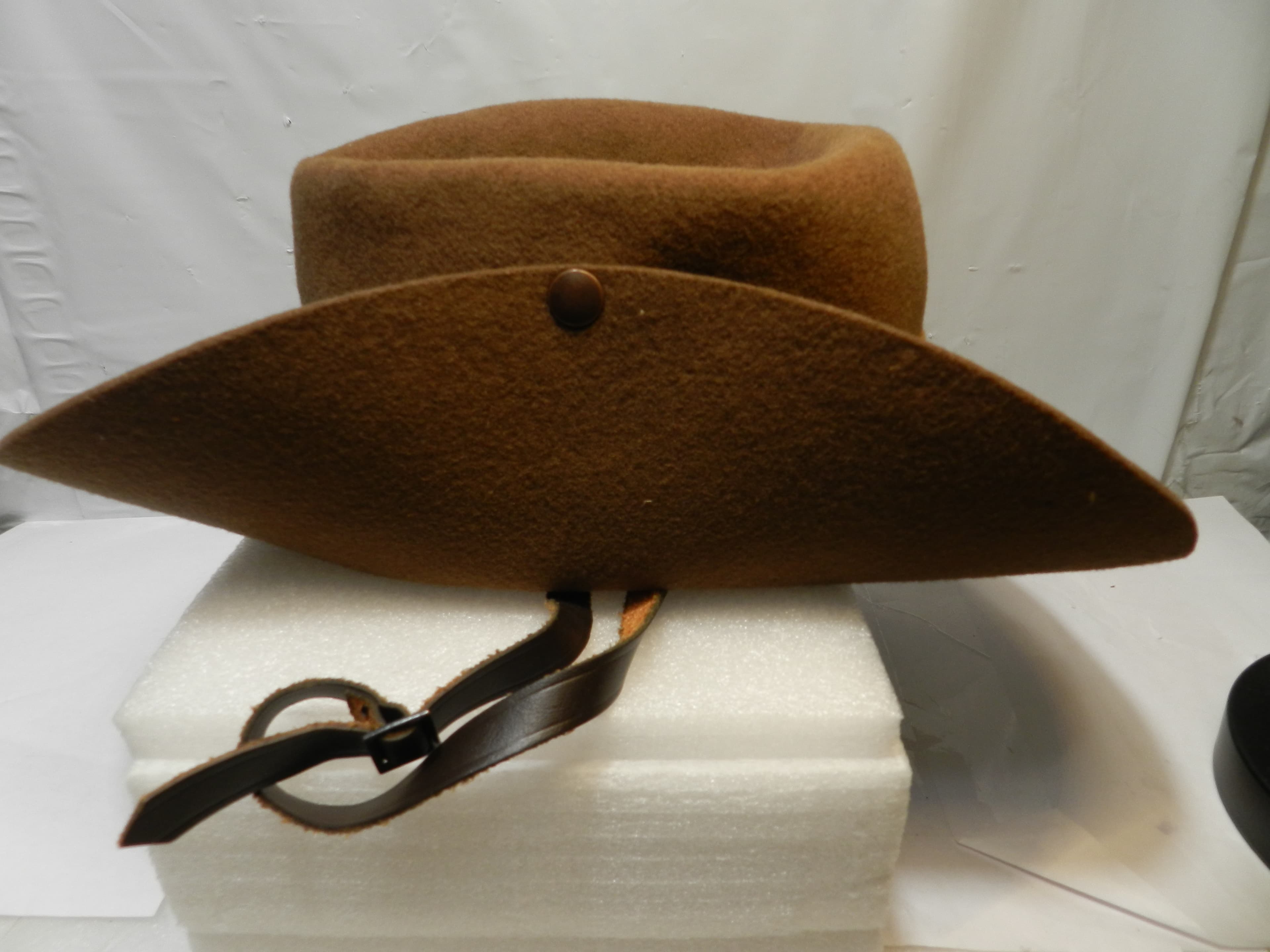 VTG L.L.Bean 100% Wool Australian Military Forces Slouch Hat Size 7 1/8  O35S - Thumbnail 3