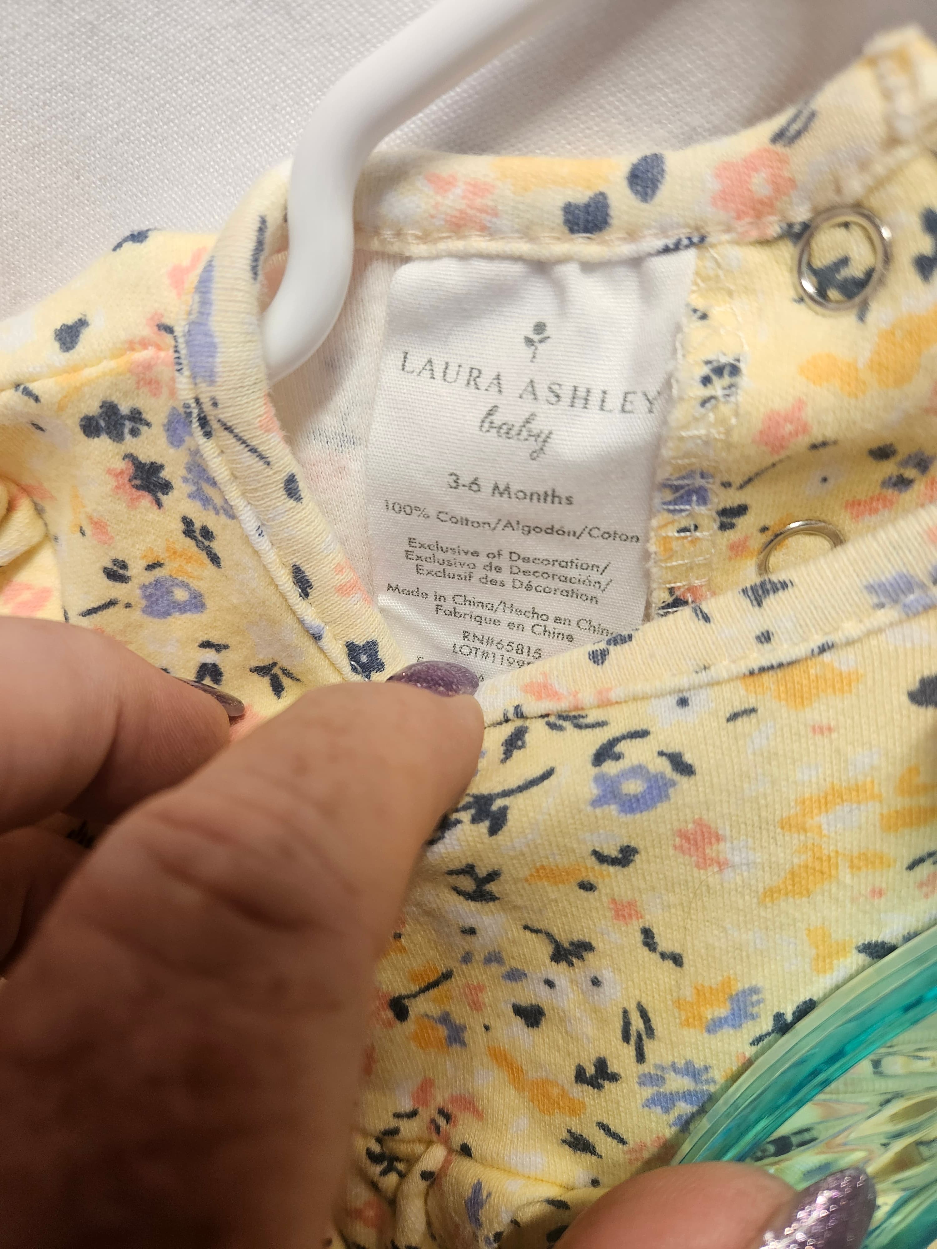 Laura Ashley Baby Floral Outfit 3-6 Months - Thumbnail 2