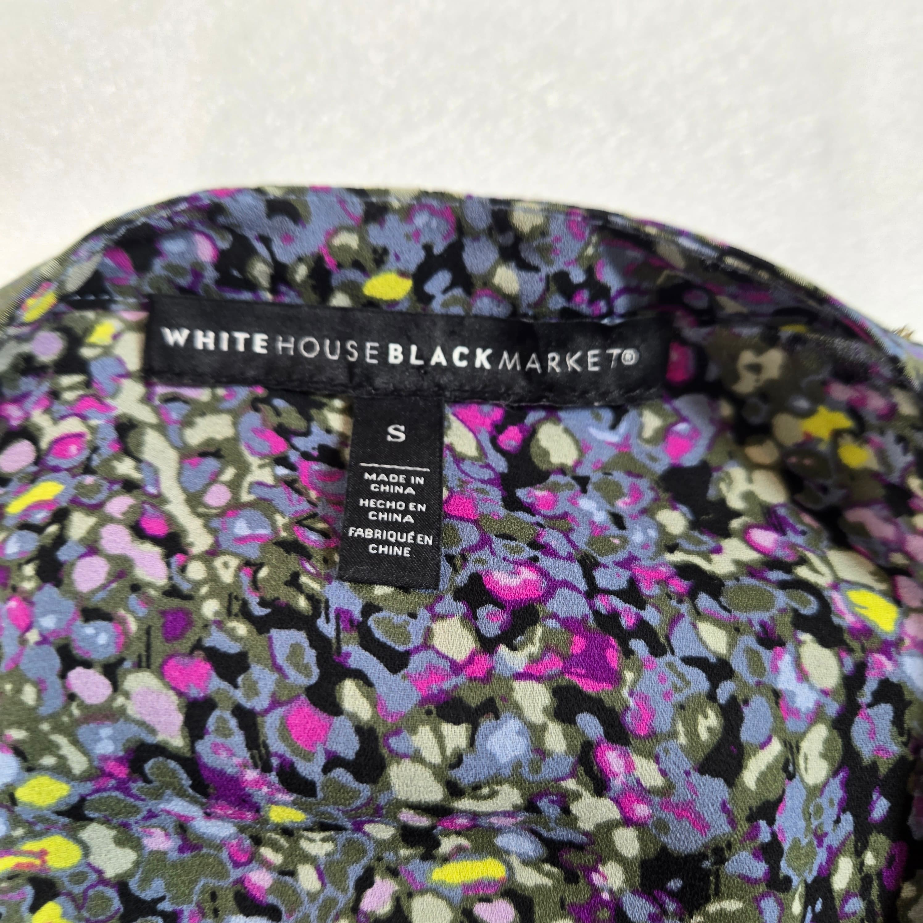 White House Black Market Floral Smocked Dress Size S - Thumbnail 5