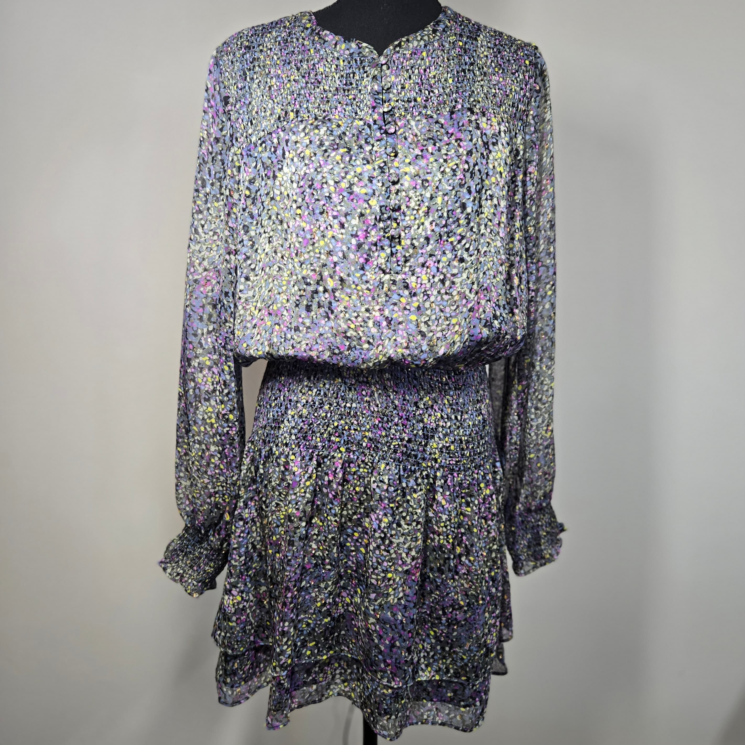 White House Black Market Floral Smocked Dress Size S - Thumbnail 8