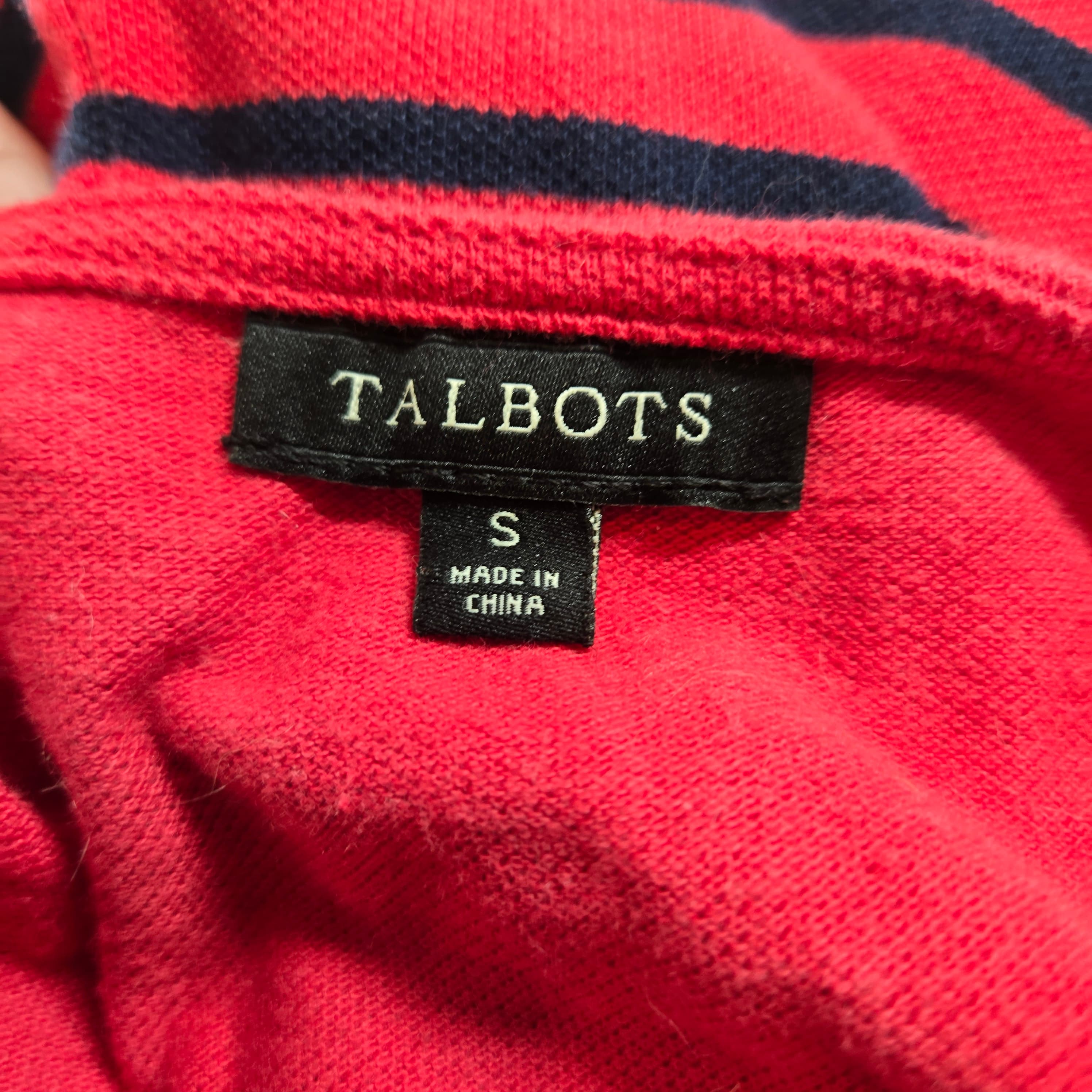 Talbots Striped Lace-Up Dress Size S - Thumbnail 4