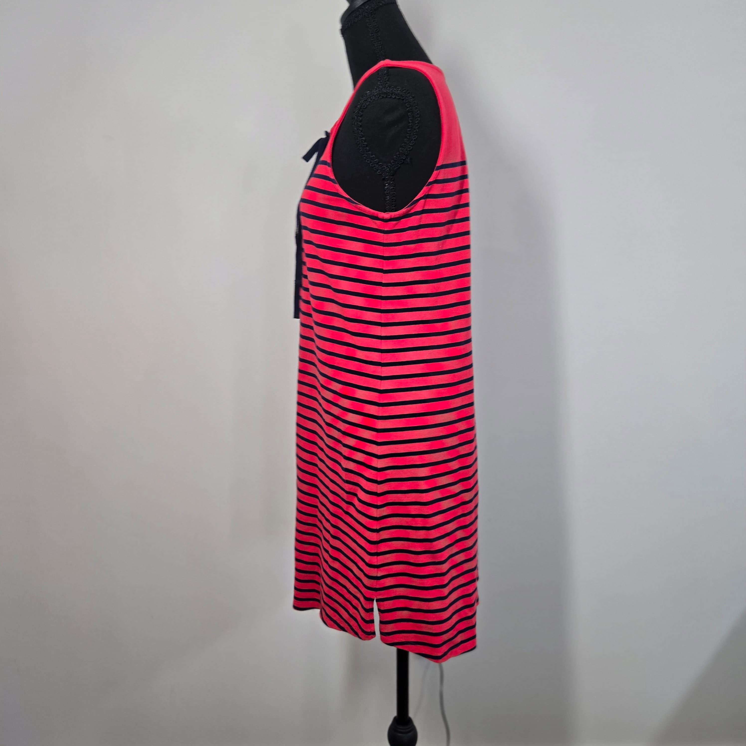 Talbots Striped Lace-Up Dress Size S - Thumbnail 6