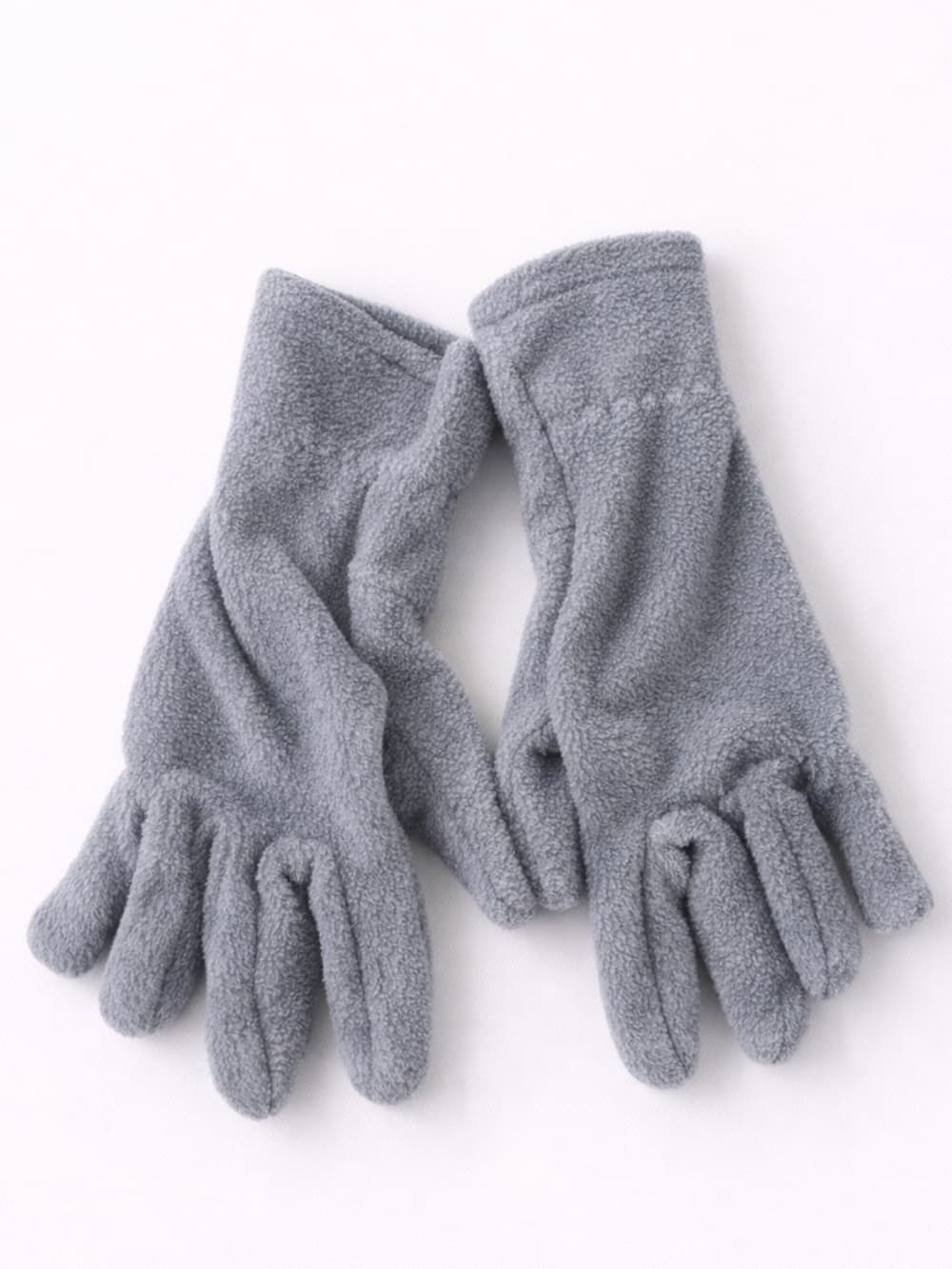 Old Navy Fleece Gloves L/XL Stretch Lightweight Cold Weather Gray - Thumbnail 5