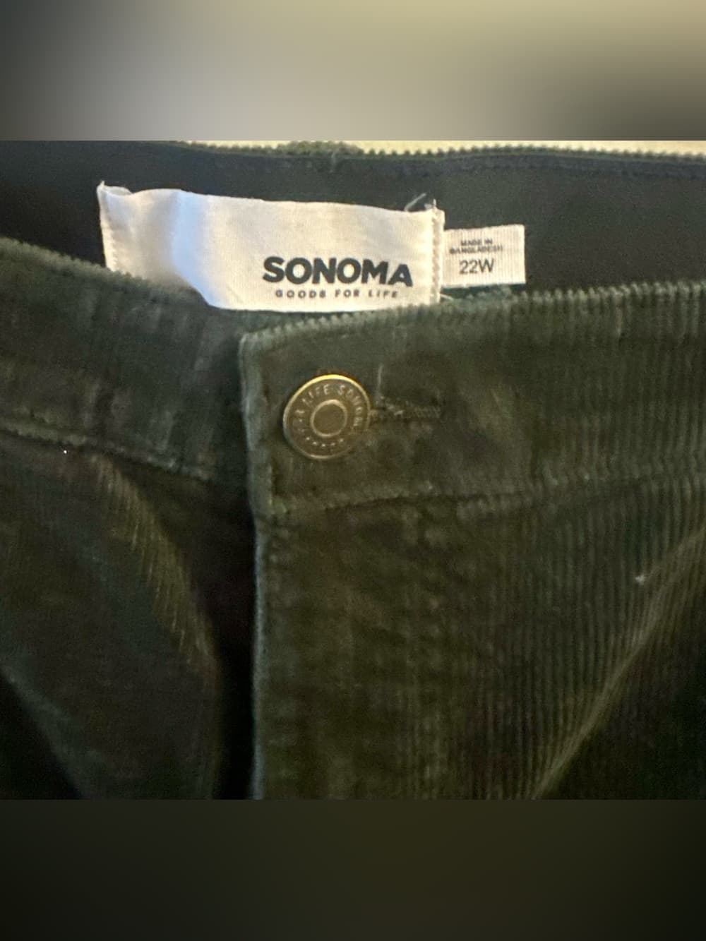 Sonoma Women's Olive Green Stretch Straight Leg Ankle Pants Plus Size 22W - Thumbnail 4