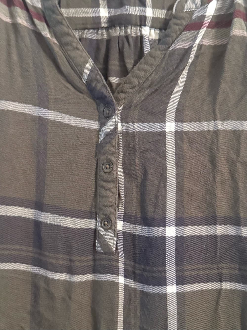 Universal Thread Olive Green Plaid Long Sleeve Button Down Shirt M 100% Cotton - Thumbnail 4