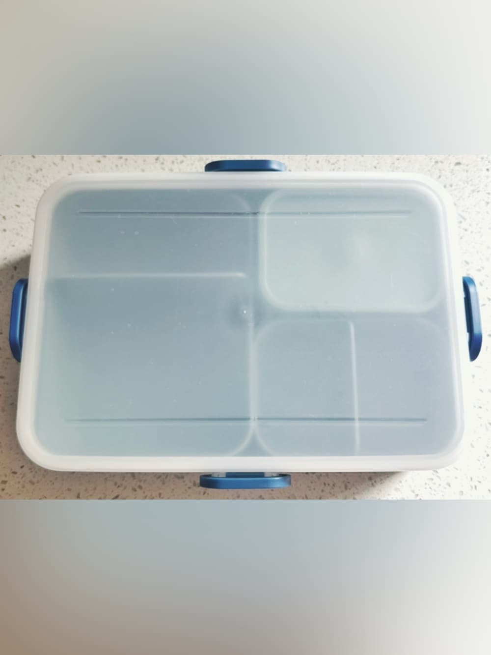 Blue Multi Compartment Bento Lunch Box Snack Container Portable Meal Prep