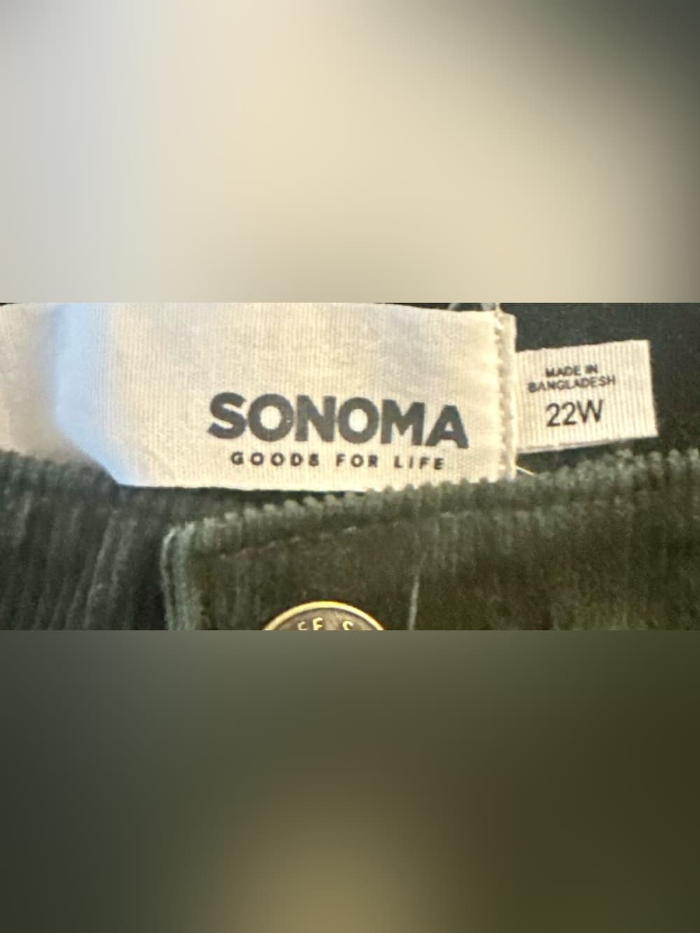 Sonoma Women's Olive Green Stretch Straight Leg Ankle Pants Plus Size 22W - Thumbnail 5